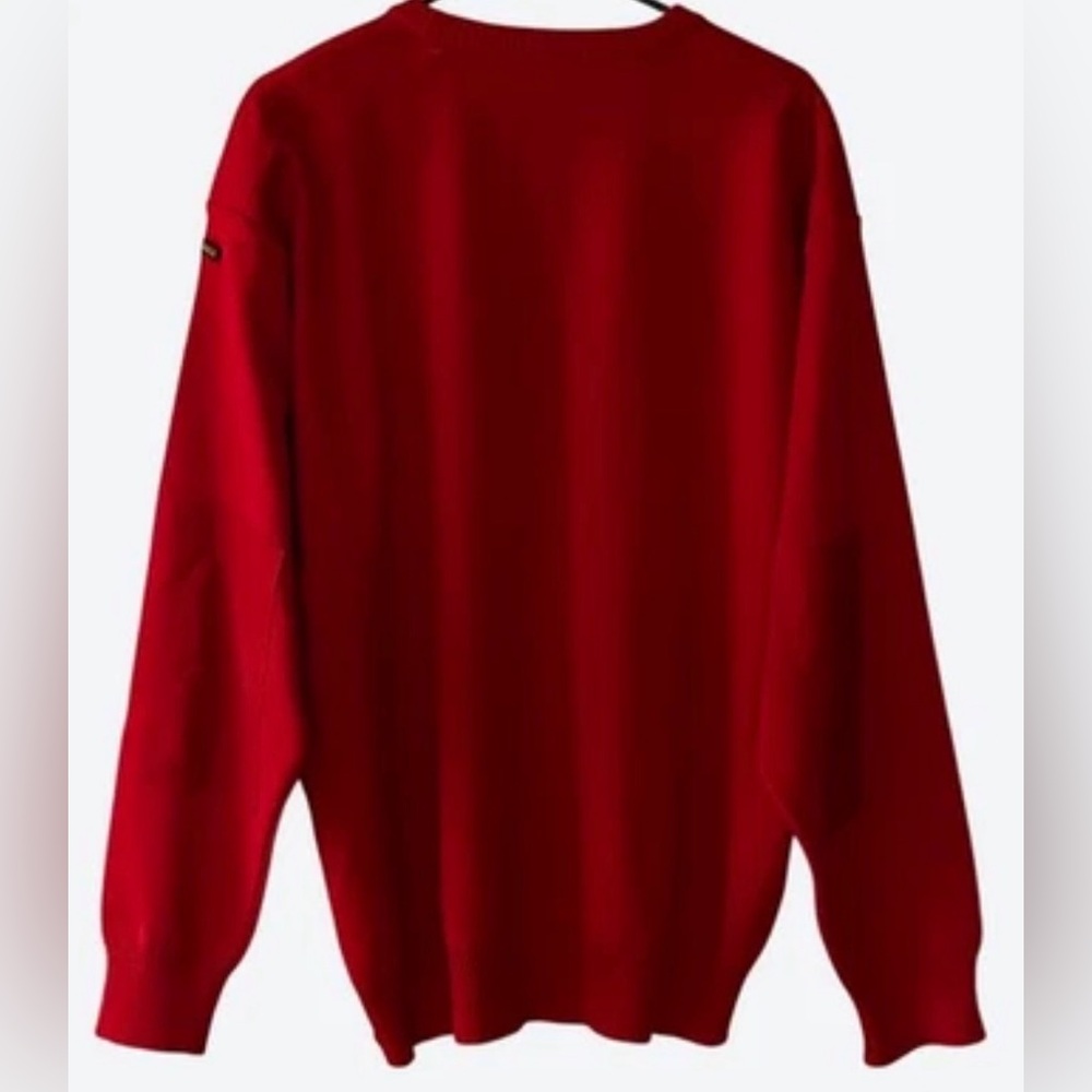 Paul & Shark Yachting Men's XXL Long Sleeve Crew Neck Red Wool Blend Sweater - Picture 4 of 10